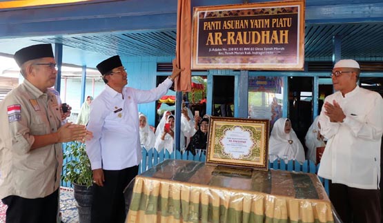 Resmikan Panti Asuhan di Tanah Merah, Bupati Inhil Ajak Semua Pihak Bantu Anak Yatim Piatu